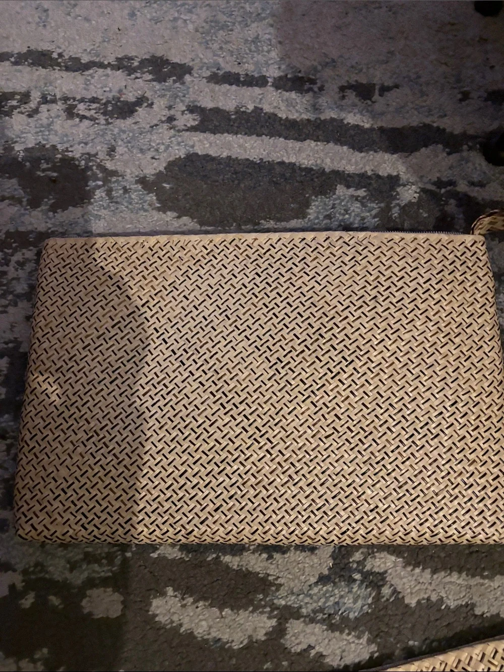 Woven Straw Zip Pouch Clutch - Natural#023 Bundle of three- NWOT